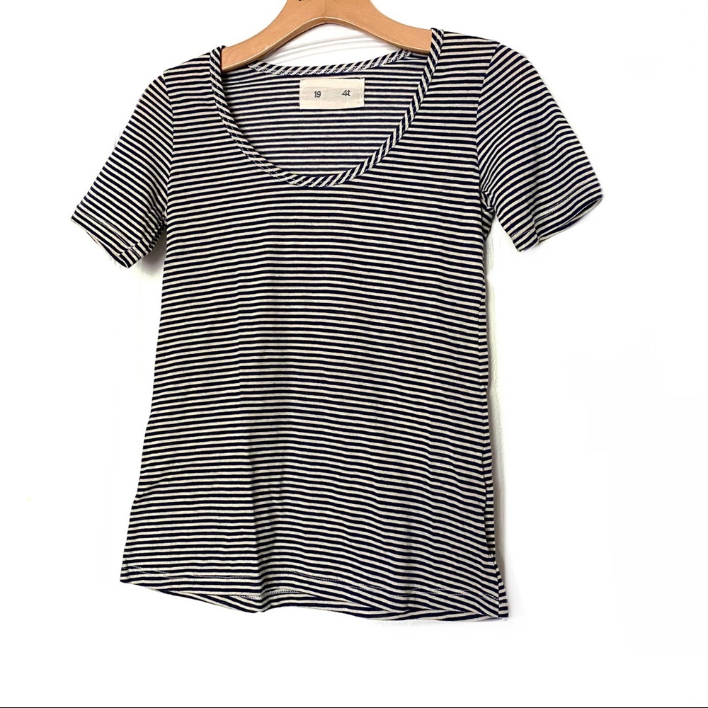 19 4t Navy White Stripe Knit Tee Top Cotton XS 2 3 for $30 Bundle